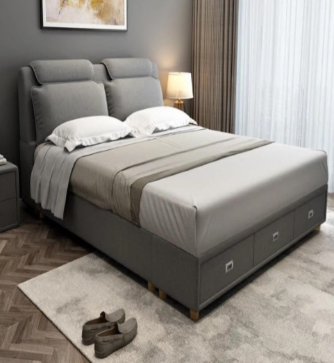 Royaloak Luxe Queen Size Bed | Hdf with Melamime Finish | Wooden Bed with Hydraulic & Headboard Storage with USB Connection | Elegant & Comfortable